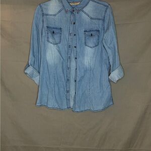 Denim Button-Up Shirt